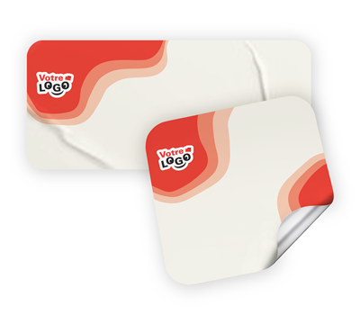 Étiquettes carrés et rectangulaires 