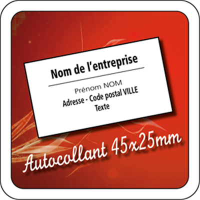Etiquettes autocollantes 45x25mm