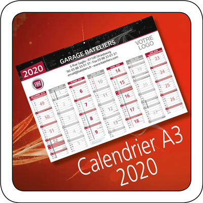 Calendrier Fiat 2020 A3