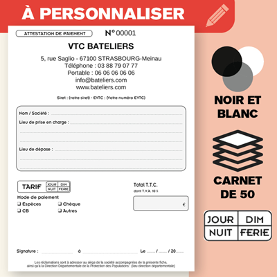 Attestations de paiement VTC