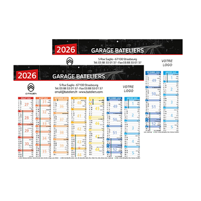 Calendrier Citroen 2026 A3/A4/A5