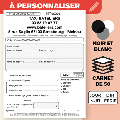 Attestations de Paiement Taxi