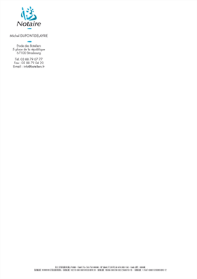 Tête de lettre "Notaire"