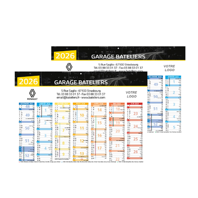 Calendrier Renault 2026 A3/A4/A5