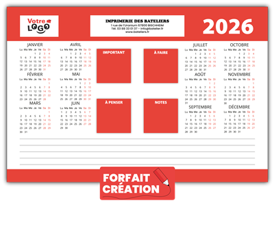 Calendrier Sous-Mains créa