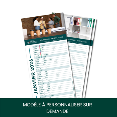 Calendrier 12 mois personnalisable