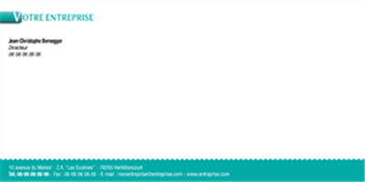 Carte de correspondance professionnelle modèle 2D