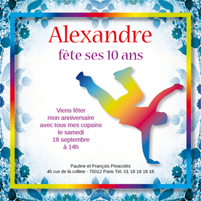 Carte d'anniversaire Danseur
