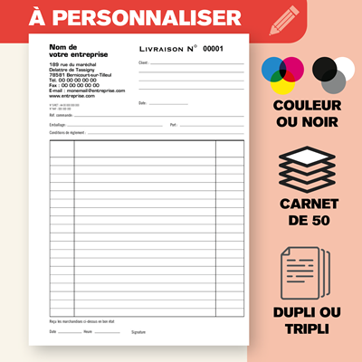 Carnet de livraison A5 