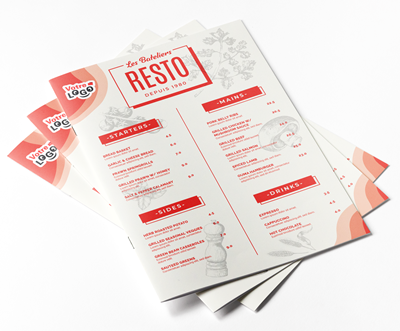 Menu Brochure 8 pages