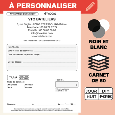 Attestations de paiement VTC Autoentrepreneur
