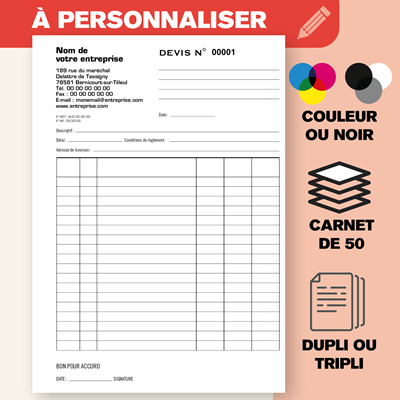 Carnet de devis 