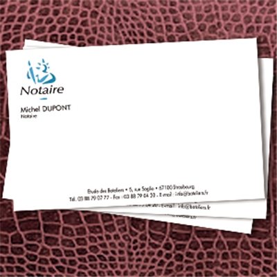 Carte de correspondance "Notaire" 12,8 x 8,2cm