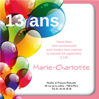 Carte D Anniversaire Fille