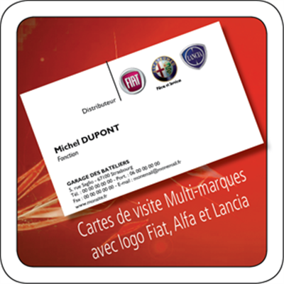 Cartes de visite avec logo FIAT, ALFA et LANCIA