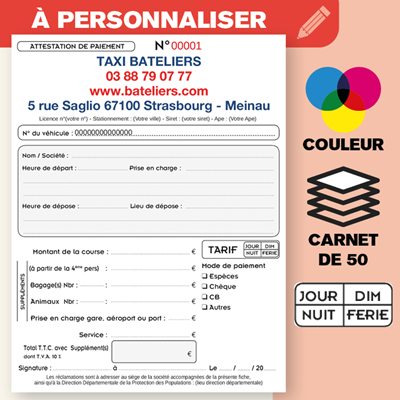 Attestations de Paiement Taxi