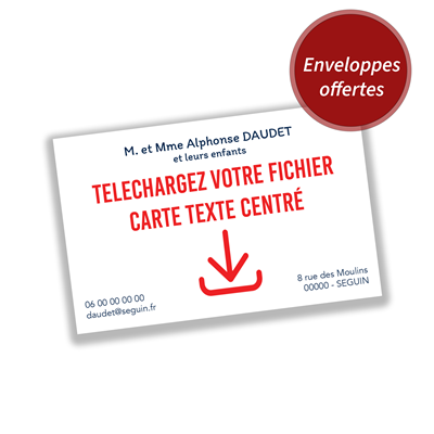 Carte personnalisable - Centre 
