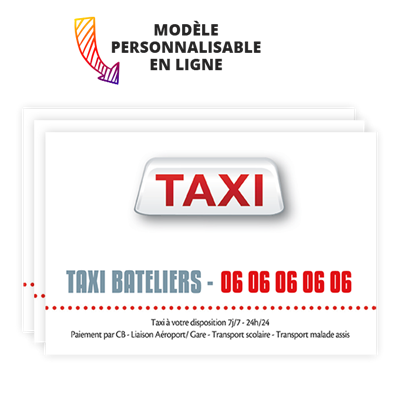 Cartes de Visite Taxi à personnaliser