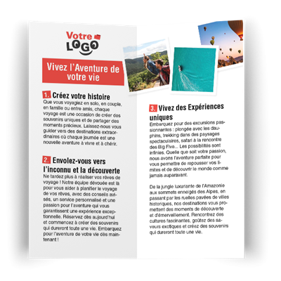 Dépliants 2 volets