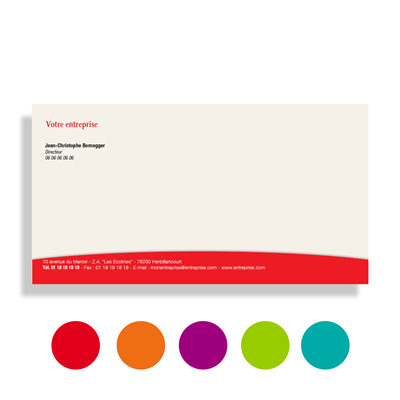 Carte de correspondance professionnelle modèle 3A