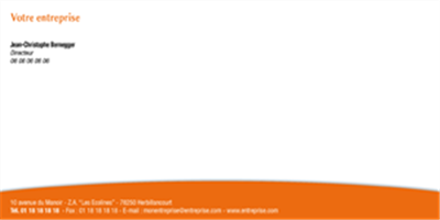 Carte de correspondance professionnelle modèle 3A