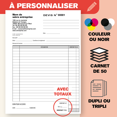Carnet de devis 