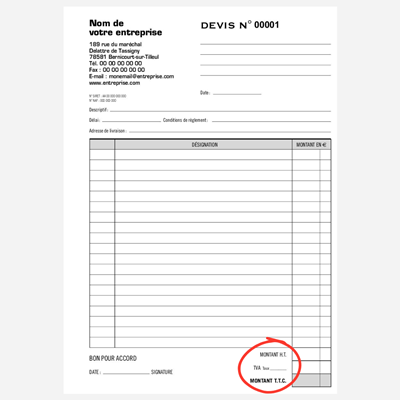 Carnet de devis 