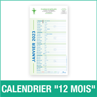 Calendrier Pharmacie 2023 "12 mois"