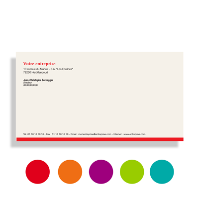 Carte de correspondance professionnelle modèle 1A